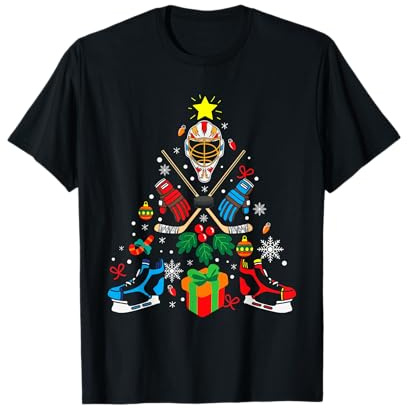 Eishockey und Hockey Weihnachtsbäume Geschenke Eishockey T-Shirt