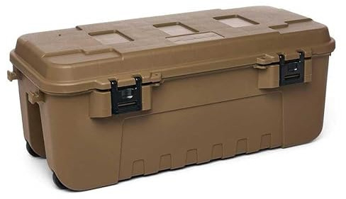 PLANO Sportsman's Trunk - Large 102ltr,Desert Tan, Military-Grade Storage Box with Lid, Heavy Duty, Large, Camping & Army Storage Trunks, Perfect for Hunting, Paintball, Airsoft or Home Storage