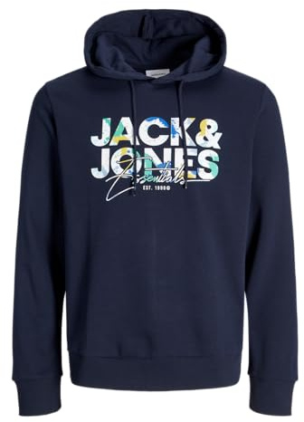 Jack & Jones Sudadera con Capucha para Hombre Jjgeplas, Sky Captain, L