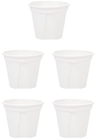 YARNOW Lot De 5 Pots De Fleurs Anti-Racines Filtration De Leau Améliorée en Plastique Robuste pour Orchidées