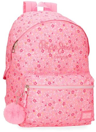 Pepe Jeans Alenka - Astuccio per la scuola, dimensioni da mettere in zaino, cartella o borsa, Rosa, Taglia unica, Zaino 42