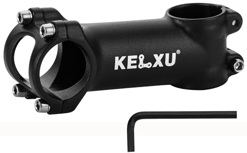 Kelxu 7 Degrés Potence de Vélo 31,8, Potence VTT Légère d'aluminium Potence de Guidon 90mm pour VTT, Vélo de Route, DH, Gravel, BMX