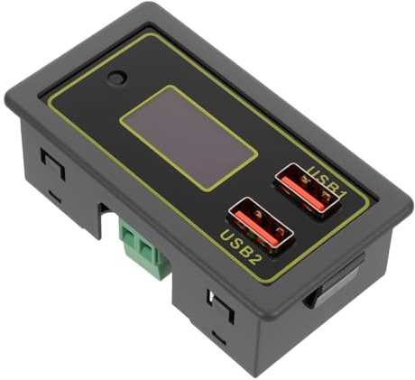STOBAZA Misuratore Di Tensione Per Auto Voltmetro Digitale Con Display Lcd Tester Di Capacità Della Batteria Strumento Per Batterie Compatibile Con Autovetture e Camion Commerciali
