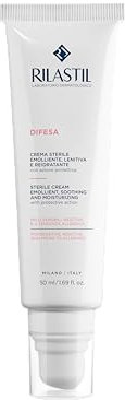 Rilastil Difesa Crema Sterile, Protettiva, Emolliente, Lenitiva e Reidratante per Pelli Sensibili e Reattive, Senza Conservanti e Profumo, Confezione da 50ml