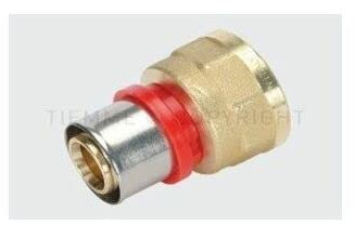 RACCORDO MULTISTRATO OTTONE F/F TARALDA 40-1''1/4 per mascella U e TH - Set di 5 Tiemme