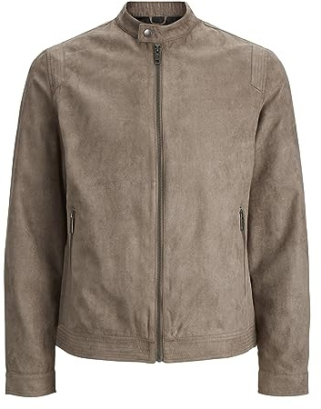 JACK&JONES JJEROCKY CLEAN JACKET NOOS, Giacca Uomini, Falcon/Detail:FAKE SUEDE, M