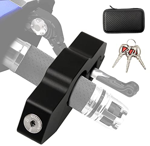 OPSOOPI Motorradschloss, robustes Motorrad-Lenkerschloss mit Diebstahlsicherung, Drosselklappenschloss für Motorräder, Roller, Moped, E-Bikes, Dirtbike, mit Box (schwarz)
