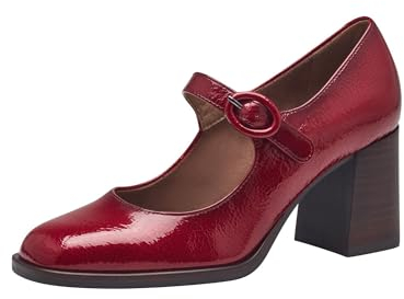 Tamaris Damen Pumps Blockabsatz Vegan; RED PATENT, EU 40