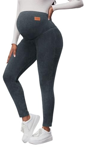 ORANDESIGNE Leggings Premaman Foderati in Pile Gravidanza Inverno Caldo Allenamento Yoga Pantaloni a Vita Alta Opachi per Il Tempo Libero Elasticizzati per Donne Incinte Lunghi