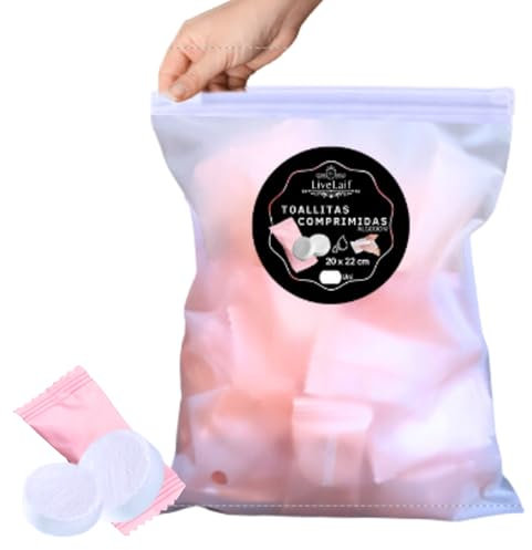 LiveLaif - 60 lingettes compressées en pastilles | Serviettes compressées en pastilles | Lingettes humides | Lingettes sèches | Serviette