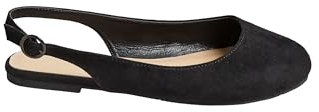 Yours - Faux Suede Slingback Pumps in Extra Wide Eee Fit - Women's Black