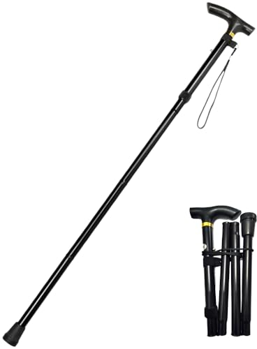 Faltbarer Gehstock für Damen und Herren, verbesserte Mobilität und Stabilität, verstellbar/leicht und langlebig, Gehhilfe für Damen und Herren