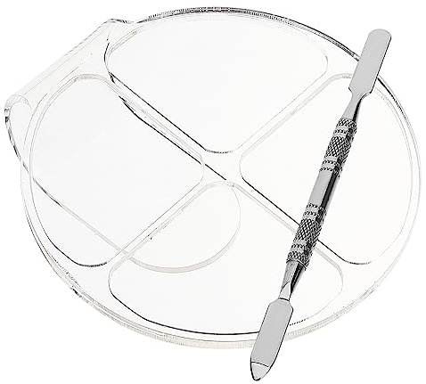 Vaguelly 2ensembles Palette De Mélange De Maquillage Avec Spatule Plaques De Mélange De Cosmétiques Outils De Maquillage