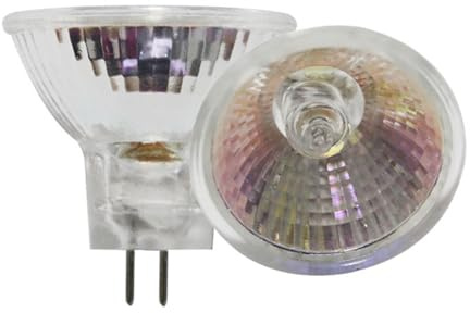UGEFKMQ Lámpara reflectora MR11 6V 5W Foco Halógeno luz puntual bombilla instrumento de microscopio MR11 6V 10W G4 Bi-Pin Base bombilla foco bajo voltaje iluminación paisaje 2PC 5W