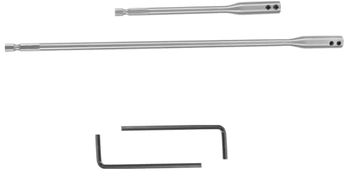 AUTSUPPL Juego de Extensión de Brocas de 150 Mm y 300 Mm con Llaves Incluidas, Varillas de Extensión Metálicas Hexagonales para Taladros Eléctricos, Herramienta Manual para Perforación