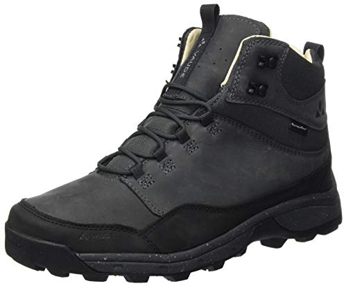 VAUDE wasserdichte Wanderstiefel für Damen “HKG Core Mid STX”, leichte Wanderschuhe für ausgiebige Touren, bequeme und rutschfeste Outdoorschuhe in schwarz - Größe 39,5