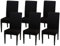 Littleprins Stuhlhussen 6er Set Schwingstühle Stretch Stuhlbezug elastische Hussen für Stühle Stuhlüberzug für Esszimmer Stuhl Hochzeit Partys Bankett (Schwarz)