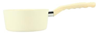 MENASTYL - Casserole 16cm Colorama crème - En Aluminium - Revêtement antiadhésif en céramique - Tous feux dont induction