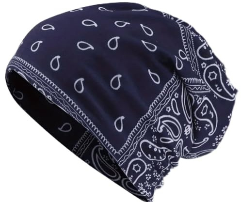 DJC BOUTIQUE Bonnet chimio en jersey - Turban - Doublure douce - Pour enfants - Petite taille, Cachemire bleu marine, S
