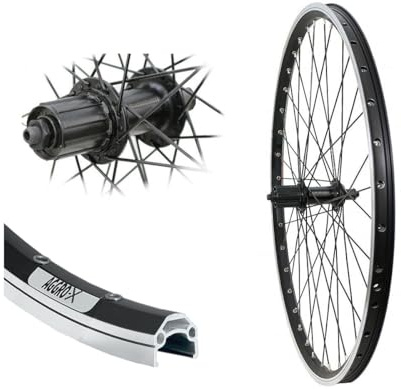 Aggro-X 28 Zoll Hinterrad schwarz 19-622 TX500 8,-9,-10 Fach V-Brake Laufrad Hohlkammer 29