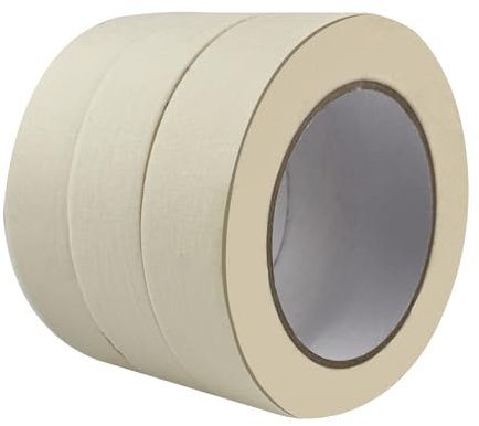 VELLUSTRA Cinta de Enmascarar Profesional, Cinta de Pintor, Removible Sin Residuos Hasta 2 Días Después, Sin Disolventes, 50m x 30 mm Cinta Adhesiva para Pintores, para Pintar y Decorar
