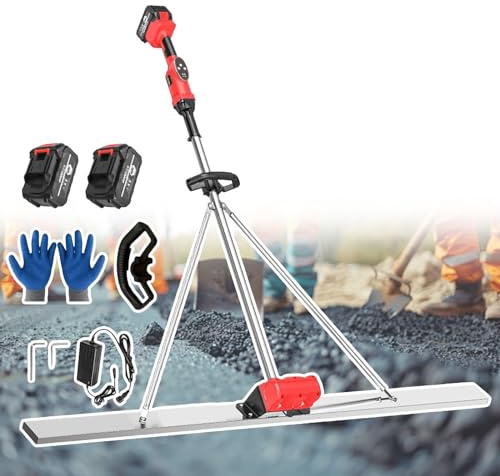 Outil de chape sans fil, lame de 150 cm de long, moteur de vibration haute fréquence pour la finition du ciment, les pavés routiers et la correction du béton, facile à nettoyer