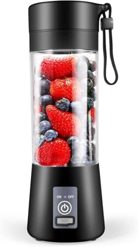 Portable Blender, Personal Blender USB Rechargeable, for Shakes and Smoothies, Strong Cutting Power with 6 Blades