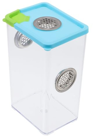 WEKAMOS Boîte Alimentation Transparente pour Reptiles avec Ventilation Légère et Résistante Pratique pour Nourrir et Élever Araignées et Insectes Couleur Couleur