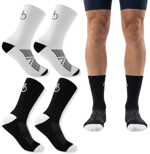 BCHMN 2 paia Calzini da ciclismo da uomo, regalo per bicicletta per uomo e donna, accessori per bici da corsa, accessori da tennis, regalo divertente per compleanno uomini e donne