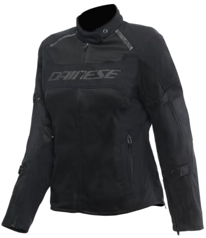 Dainese - Chaqueta Air Frame 3 Tex Wmn para mujer, chaqueta de verano para motocicleta, inserciones de malla transpirable, forro de protección contra el viento extraíble, protectores en hombros y