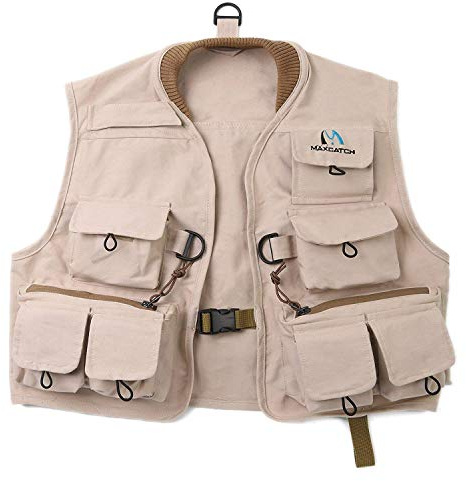 MAXIMUMCATCH Kids Fly Fishing Vest Youth Vest Pack, 100% cotton