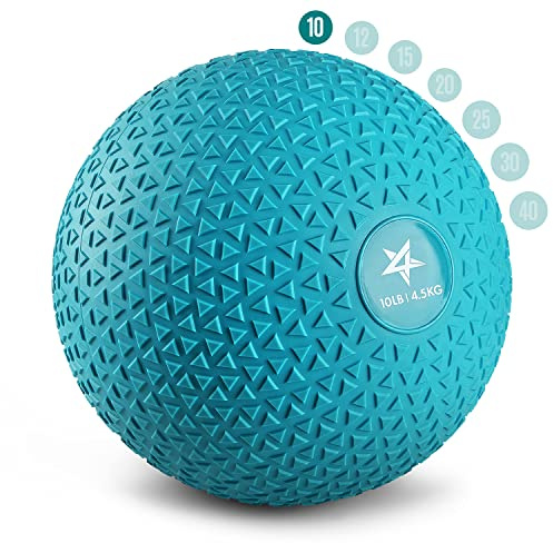 Yes4All ZR6J Slam Balls 4.5kg for Strength and Crossfit Workout – Slam Medicine Ball, Trendy Teal