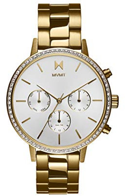 MVMT Analog Quarzuhr für Damen mit Gelbgoldfarbenes Edelstahlarmband - 28000134-D