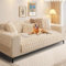 Kaninchen Plüsch Sofabezug L Form 1/2/3/4 Sitzer Sofa Überzug Ecksofa U Form, Neue Universelle rutschfeste Sofaschoner, Superweiche SofaÜberwurf aus Kunstpelz für Wohnzimmer(Weiß, 70 * 90 cm)