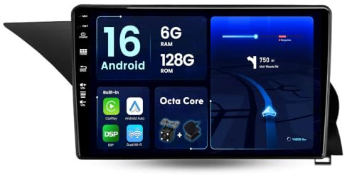BXLIYER - [6G+128G] - Android 12 IPS bilradio för Benz GLK-Class X204 (2012-2015) - Trådlös Carplay Android Auto - LED-kamera & MIC - DSP DAB Ratt WiFi 360-kamera snabbstart - 9 tum 2 Din