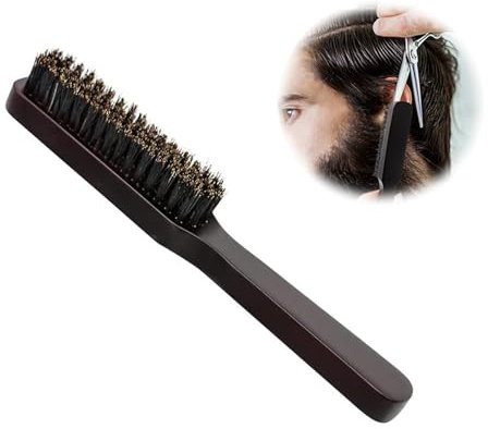 Harte Borsten Kamm Bartbürste Professionelle Bartkamm Bartbürste Für Männer Mit Holzgriff Bartbürste Männer Herrenbürste Für Haare,Bart (dunkelbraun)