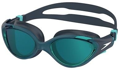 Speedo Women's Biofuse Swim Goggle 2.0 Mirrored - Dark Teal/Cobalt/Emerald, One Size
