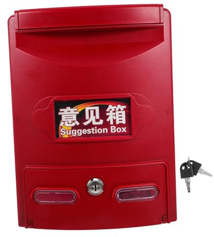 SHINEOFI Cassetta Postale Per Esterni Con e Chiavi, Piccola Cassetta Postale Da Parete in Plastica, Contenitore Di Stoccaggio Con Lucchetto Per Uso Residenziale e Reclami