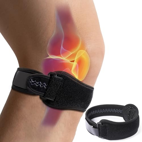 Patella-sena knärem,Patellband för sport, träning och vardag, löparknä och knäsmärta,unisex-band i storlek,XL, 1 styck