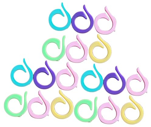 DOITOOL Marcadores de Crochet y Anillos de Tejer Multicolor para Manualidades, 120 Piezas Surtidas, Accesorios para Tejer, Uso en Costura y Ganchillo, Herramienta Práctica Color Aleatorio
