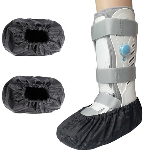 Waterproof Hiking Boot Covers, Reusable Non-Slip Overshoes, 1 Pair | Thick black washable covers protect walking boots from rain and mud, reusable with a slip-resistant sole