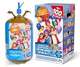 Di&Gi Bombola Elio Usagetta per Gonfiare Fino A 100 Palloncini con Valvola Antidispersione