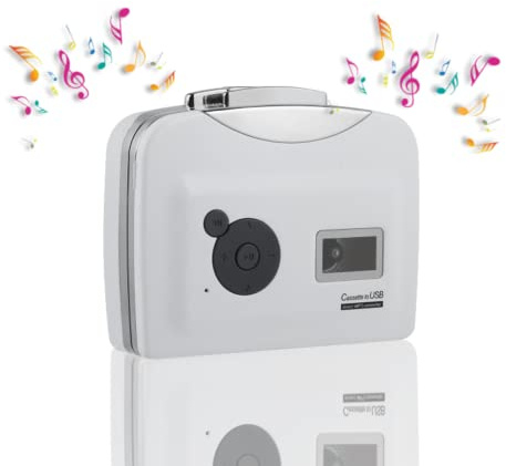 Zopsc Transfer Cassettes Tapes to USB Flash Drive Cassette Tape to MP3 Converter Plug and Play Support Battery Powered and USB Powered, Suitable for XP/Vista / 7