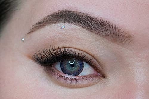 MYSALENS® Lentilles De Contact De Couleur Amethyst Violet Kit De Rangement Boitier Pince applicateur Offert 12 Mois sans correction