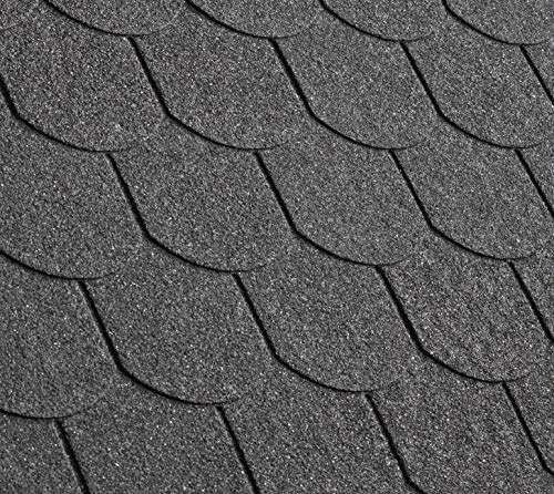 Gartenwelt Riegelsberger Premium bitumen takpannor, svarta, 3 m² (21 stycken) Takpannor med glasfiberförstärkning