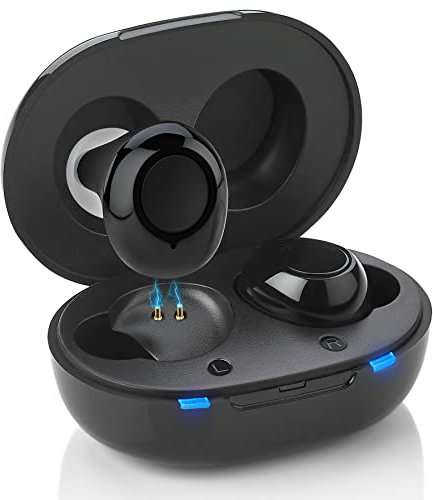 MEDca Premium Dispositivo audio personale nell'orecchio di nuova generazione con riduzione del rumore Set da 2 pezzi ITE ricaricabile, custodia di ricarica portatile Sound Assist per adulti e anziani