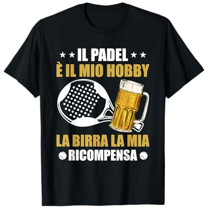 Padelista Giocatori Padel Tennis Divertente Padel & Birra Maglietta