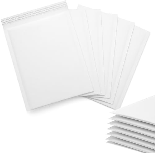 Postmaster Padded Envelopes A6 White Peel Seal Bubble Mailers 100x165mm, 50 Pack