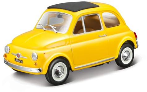 Bburago - Model Kit Fiat 500F (1965) in Scala 1:24, Kit di Montaggio da 43 Pezzi, Replica Dettagliata dell'Auto d'Epoca, Licenza Ufficiale Fiat, Ideale da Esporre, Età Consigliata 14+ Anni