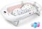 Bañera Plegable Bebé Con Cojín De Baño Antideslizante - bañera Bebe Plegable Con Termómetro - Asiento Bañera Bebe - Desde El Nacimiento Hasta Los 3 Años - Regalos De Nacimiento (ROSA)